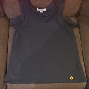 Michael Kors Black Tank Top with Gold Accent